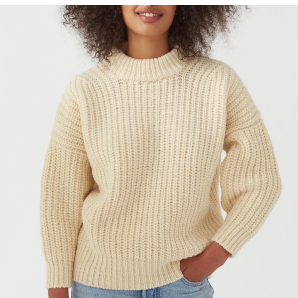 Babaa no 13 Spanish wool jumper in undyed natural
